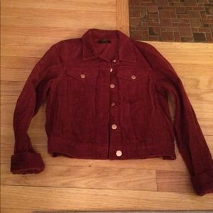 Red corduroy “denim” jacket